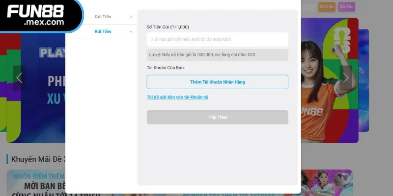 Nạp Tiền Rút Tiền Fun88 2 Lưu ý cần nắm khi nạp tiền rút tiền Fun88
