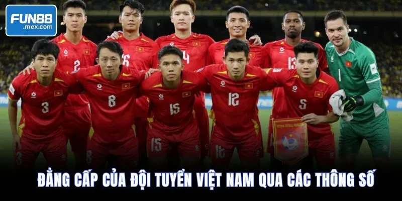 Đẳng cấp của đội tuyển Việt Nam qua các thông số